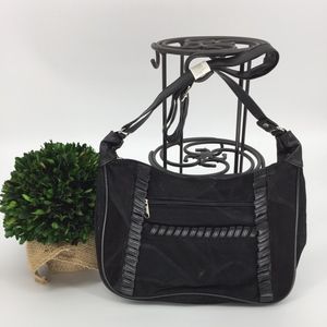 Black Suede Whipstitch Bag by FGSS
